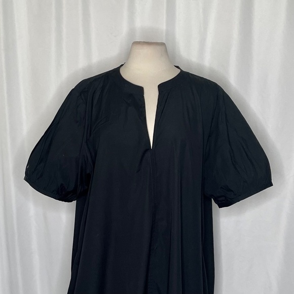 NWT!! J. CREW Delilah Dress Cotton Poplin Solid Black Mini Ruffle Preppy 3X - Picture 4 of 15